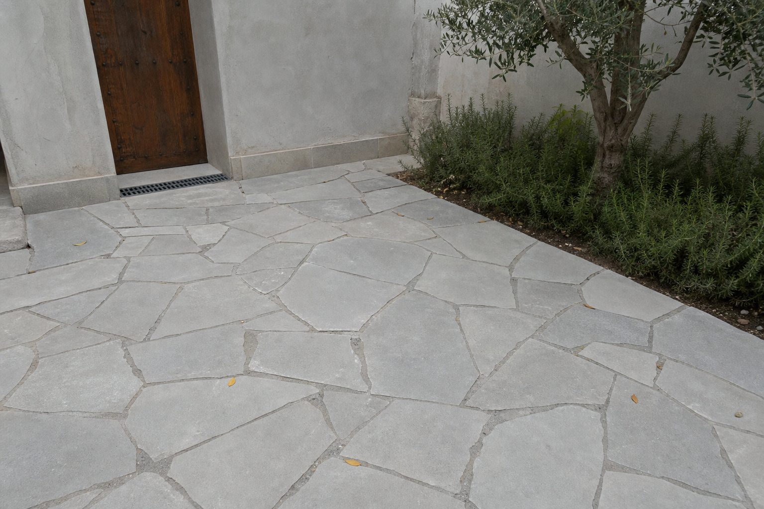 Opus incertum Gris Taza — applications réelles 1