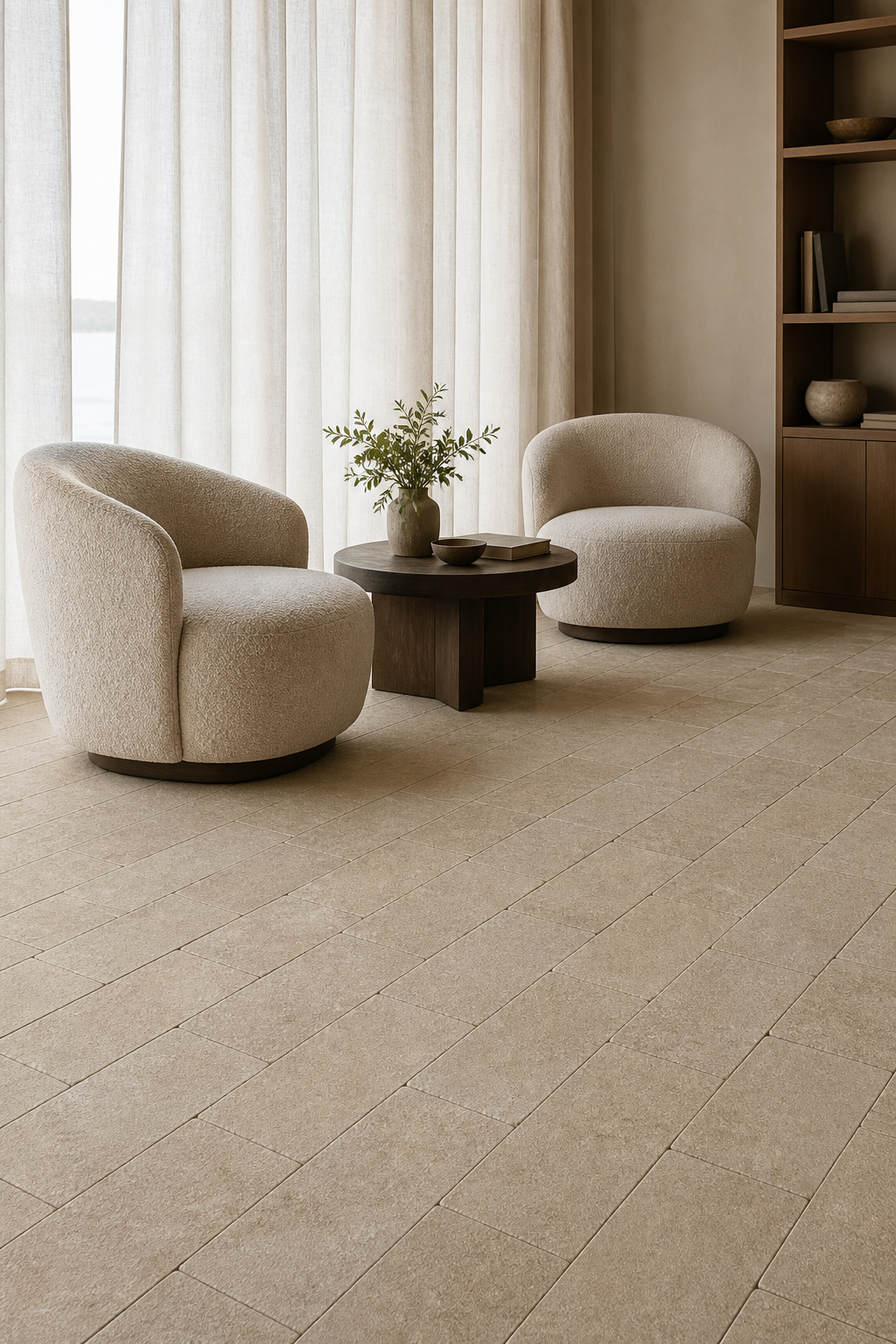 Zola Beige Batons — Interior application
