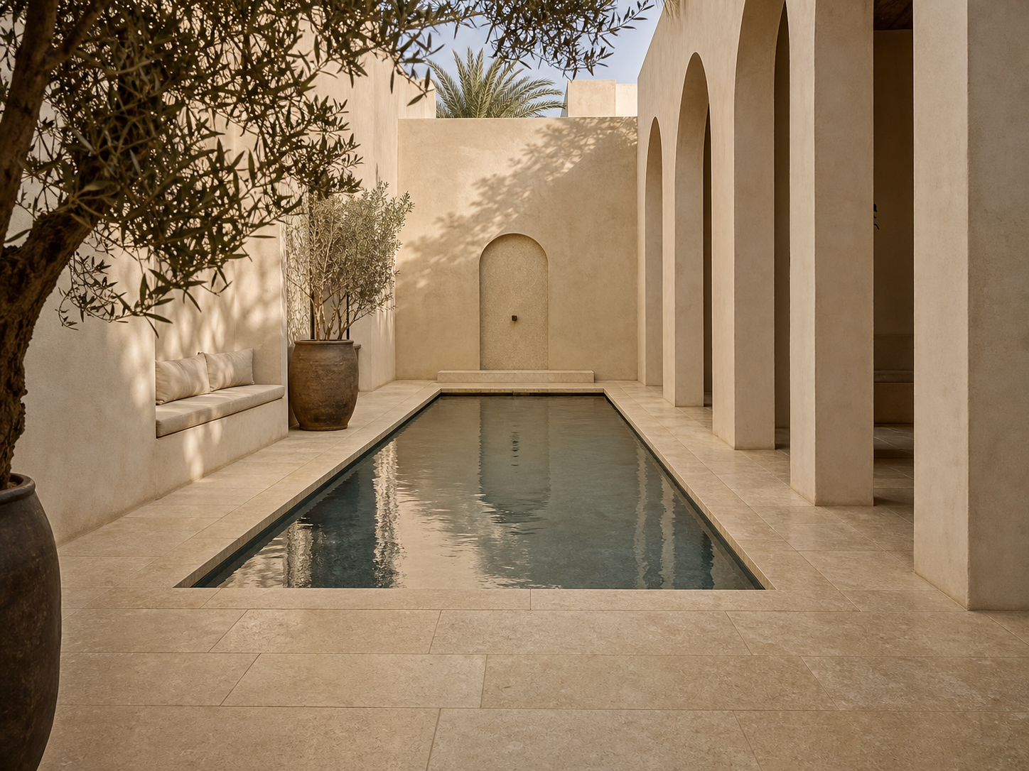 Visualization of Zola Beige pool paving