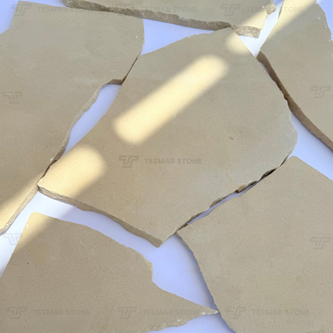 Chablis Beige Crazy Paving — Moroccan limestone