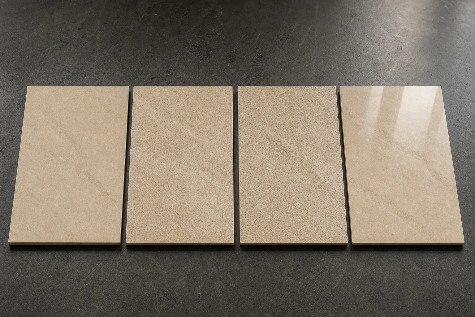 Moroccan limestone shown in a selection of surface finishes